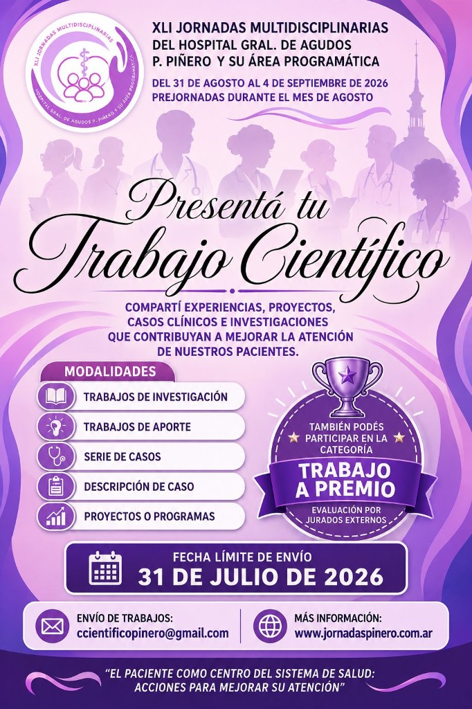 Flyer — XLI Jornadas Multidisciplinarias Hospital Piñero 2026